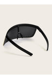 Black/Rhinestone Visor Shield Sunglasses