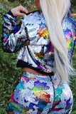Sequin Cropped Jacket (Sm-2X)